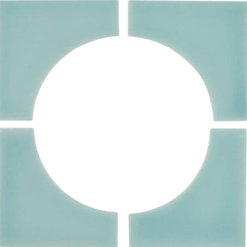 Soft Teal Mosaic 6"x6" 4-Corner
