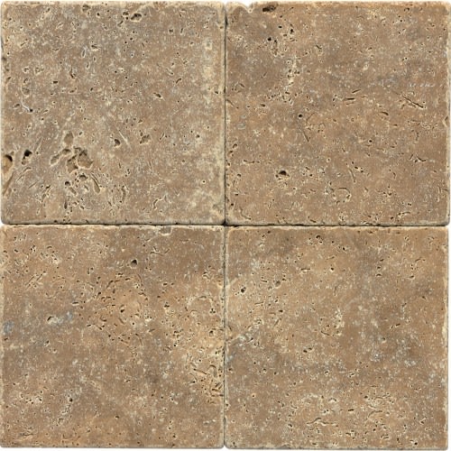 Travertine Collection in Noce 4x4 Textured