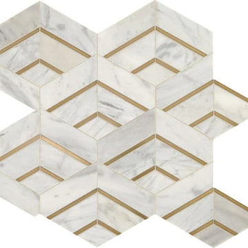 Alluring White/Brass Intermix