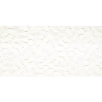 Origami White Hexagon 12x24