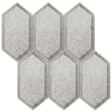 Antique Silver Beveled Hexagon